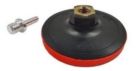 Disco Borracha 4'' M14 Com tiras autocolantes E Adaptador Vila