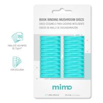 Disco Cogumelo para Caderno Inteligente Azul Água 35 mm Mimo 20 Unidades Disco Cogumelo para Caderno Inteligente Azul Água 35 mm Mimo 20 Unidades