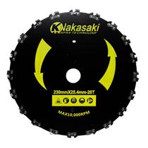 Disco Corrente de Motosserra para Roçadeira 230mm até 10.000 RPM Corte Rápido e Preciso Disco Corrente de Motosserra para Roçadeira 230mm até 10.000 RPM Corte Rápido e Preciso