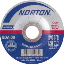 Disco corte 114,3x0,8x22,2 bda 08 - norton aço industria acabamento corte Disco corte 114,3x0,8x22,2 bda 08 - norton aço industria acabamento corte
