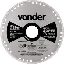 Disco Corte 115mm Diamantado Contínuo Metal Super - Vonder Disco Corte 115mm Diamantado Contínuo Metal Super - Vonder
