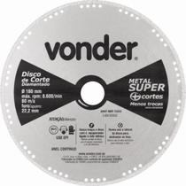 Disco Corte 180mm Diamantado Contínuo Metal Super - Vonder Disco Corte 180mm Diamantado Contínuo Metal Super - Vonder