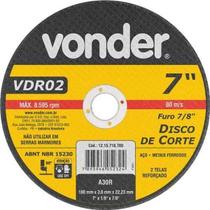 Disco corte 3mm 7x7/8 (180x22,23) - vonder