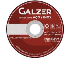 Disco Corte 4.1/2 X 1.0 X 7/8 -Inox /Ferro Galzer 50 Pcs