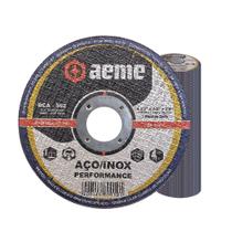 Disco Corte Aeme Aço/Inox DCA 502 4.1/2X1/8X7/8 2T (115X3.2X22.2) 100 Unidades