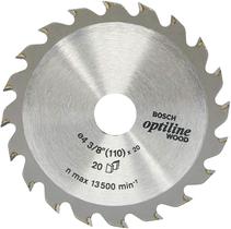Disco Corte Bosch 20 Dentes 4.3/8" x 20 (110 mm) p/ Optiline Wood Serra Circular p/ Madeira 2 608 640 839 Disco Corte Bosch 20 Dentes 4.3/8" x 20 (110 mm) p/ Optiline Wood Serra Circular p/ Madeira 2 608 640 839