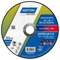 Disco Corte de Aço Norton Super AR312, 254 x 3,2 x 25,40 mm