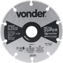 Disco Corte Diamantado 125mm Metal Super Vonder