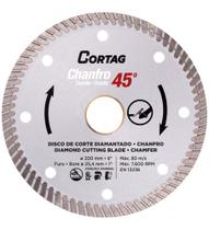 Disco Corte Diamantado Para Chanfro 45º 200mm Turbo Cortag