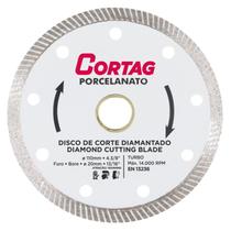 Disco Corte Diamantado Porcelanato Ultra Fino Turbo 110mm Cortag