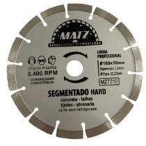 Disco Corte Diamantado Segmentado Hard 180x22,23mm Matz