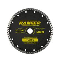 Disco Corte Diamantado Turbo 7 - 180 X 22,23 X 7/8 Ref: Rdd-1600 -Ranger Disco Corte Diamantado Turbo 7 - 180 X 22,23 X 7/8 Ref: Rdd-1600 -Ranger