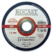 DISCO CORTE EXTRAFINO AÇO INOX 115x1,2x22,2 ROCAST - 25 Pçs DISCO CORTE EXTRAFINO AÇO INOX 115x1,2x22,2 ROCAST - 25 Pçs