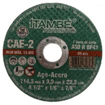 Disco Corte Ferro Itambe 4.1/2"X1/8X7/8"- 2 Telas Cae-2 - Kit C/10 Peca