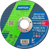 Disco Corte Ferro Norton Ar302 - 4.1/2''X1/8''X7/8'' - 3,2Mm Disco Corte Ferro Norton Ar302 - 4.1/2''X1/8''X7/8'' - 3,2Mm
