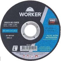 Disco Corte Fino Inox 114,3 X 1,0 X 22,2Mm - WORKER