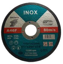 Disco corte inox 4 x 7/8 inox en 12413 kit c/ 10 discos