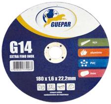 Disco Corte Inox 7 Pol 180x1,6x22 Guepar G14 Profissional