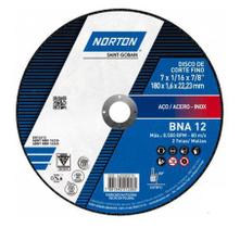 Disco corte inox 7" x 1,6mm - bna12 - norton