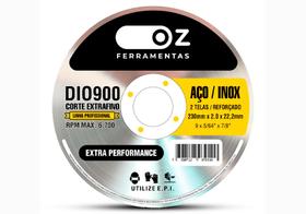 Disco Corte Inox 9 Para Esmerilhadeira Oz 230mm - Dio900