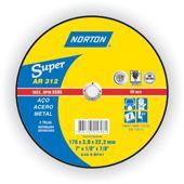 Disco Corte Inox Ar312 10x1/8x1 - Norton F.l Disco Corte Inox Ar312 10x1/8x1 - Norton F.l
