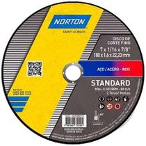 Disco corte inox standard norton - 7 x 1.6 x 7/8 Disco corte inox standard norton - 7 x 1.6 x 7/8