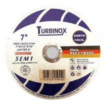 Disco Corte Inox Turbinox 7 X 1/16 X 7/8 - 10 Unidades