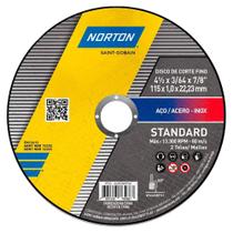 Disco Corte Norton 115 4.1/2 Standard - Embalagem com 24 Unidades Disco Corte Norton 115 4.1/2 Standard - Embalagem com 24 Unidades