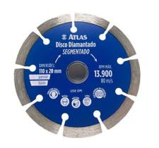 Disco Corte Segmentado Diamantado 110mm Profissional Atlas