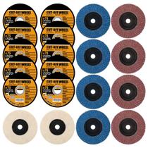Disco de aba LOONPON de 3 polegadas para rebarbadora tipo 27, pacote com 10 Disco de aba LOONPON de 3 polegadas para rebarbadora tipo 27, pacote com 10