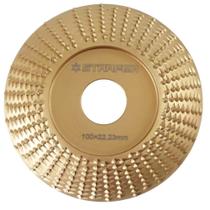 Disco de Aço Curvo 100mm p/ Desbaste de Madeira e Plástico Furo 22.2mm p/ Esmerilhadeira 13.300 RPM
