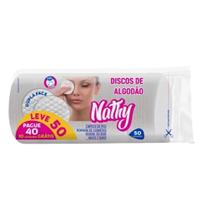Disco de Algodão Limpeza Facial Dupla Face Nathy 50gr Para Tirar Maquiagem