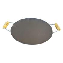 Disco De Arado Chapa Picanheiro Paella Wok Cabo Madeira Aço Carbono