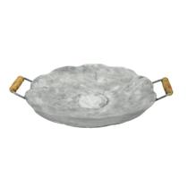 Disco De Arado Legítimo Grosso Com Alças De Madeira 50cm