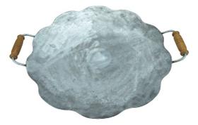 Disco De Arado Legítimo Grosso Com Alças De Madeira 54cm