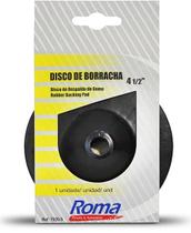 Disco de Borracha 4.1/2" Preto Flexível Roma