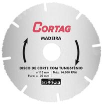 Disco de Corte 110mm Tungstênio para Madeira - Cortag
