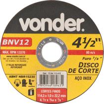 Disco De Corte 114,3x1,0x22,22 2 Telas Para Aço Carbono E In Disco De Corte 114,3x1,0x22,22 2 Telas Para Aço Carbono E In