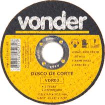 Disco De Corte 114,3x3,0x22,22 2 Telas Para Aço Carbono Vdr0