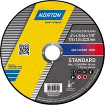 Disco De Corte, 115 Mm X 1 Mm X 22,23 Mm, Standard, Norton Ostenvonder Disco De Corte, 115 Mm X 1 Mm X 22,23 Mm, Standard, Norton Ostenvonder