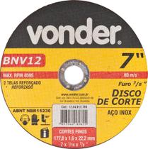 Disco De Corte 177,8x1,6x22,22 2 Telas Para Aço Carbono E In Disco De Corte 177,8x1,6x22,22 2 Telas Para Aço Carbono E In