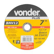 Disco de corte 180 mm x 1,6 mm x 22,23 mm bnv12 vonder plus Disco de corte 180 mm x 1,6 mm x 22,23 mm bnv12 vonder plus