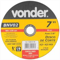 Disco de Corte 180x1,6x22,23mm BNV 02 17 Unidades Disco de Corte 180x1,6x22,23mm BNV 02 17 Unidades