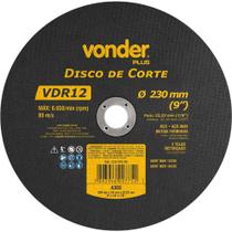 Disco de Corte 230 mm x 3 mm x 22,23 mm Vdr12, Vonder Plus OstenVonder Disco de Corte 230 mm x 3 mm x 22,23 mm Vdr12, Vonder Plus OstenVonder