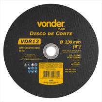 Disco de corte 230 mm x 3,0 mm x 22,23 mm VDR12 - Vonder Plus