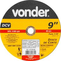 Disco De Corte 230 Mm X 3,2 Mm X 22,23 Mm Tipo 41 Dcv Vonder Para Aços E Materiais Ferrosos Disco De Corte 230 Mm X 3,2 Mm X 22,23 Mm Tipo 41 Dcv Vonder Para Aços E Materiais Ferrosos