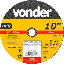 Disco De Corte 254mm X 3,2mm X 25,40mm DCV Vonder Disco De Corte 254mm X 3,2mm X 25,40mm DCV Vonder
