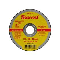 Disco de Corte 4.1/2" 115 x 1 x 22,2mm DAC115-14 Starrett Unica Disco de Corte 4.1/2" 115 x 1 x 22,2mm DAC115-14 Starrett Unica