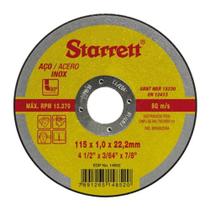 Disco de corte 4 1/2" aço/inox dac115-14 - STARRETT