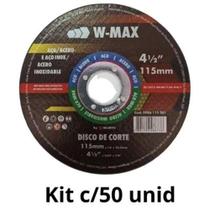 Disco de Corte 4.1/2 Pol para aço e inox Wurth c/50 unidades